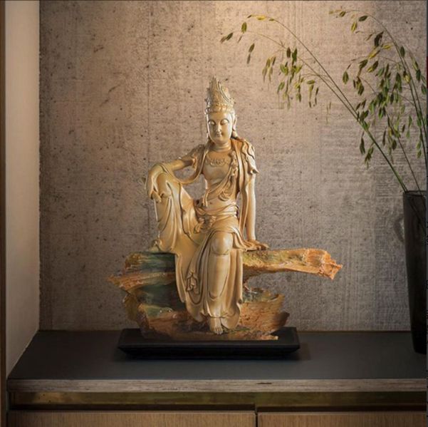 極上品☆自在観音菩薩禅意仏像置物 職人手作り - メルカリ