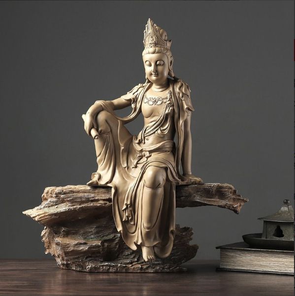 極上品☆自在観音菩薩禅意仏像置物 職人手作り - メルカリ