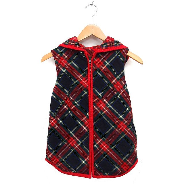 ヨークランド YORKLAND 中綿 リバーシブル ベスト ウール タータン