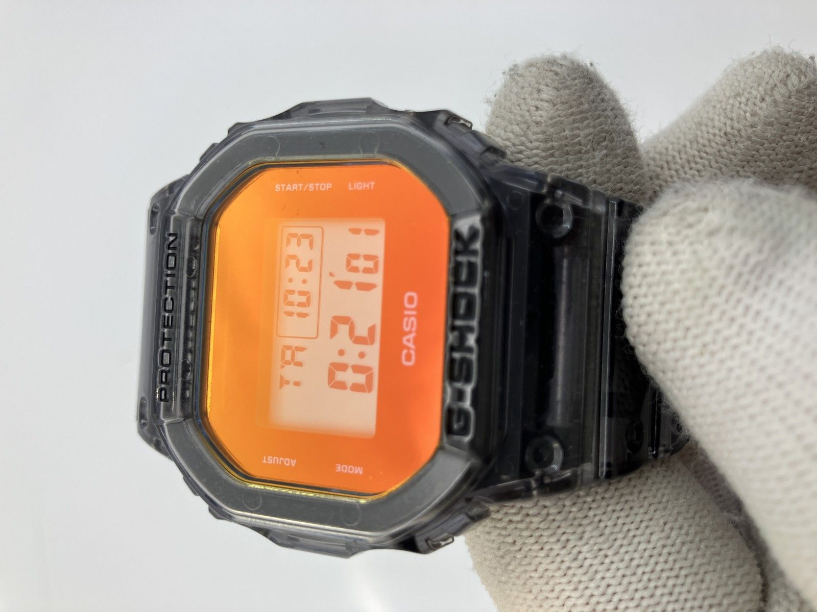 CASIO G-SHOCK DW-5600TLS-8JF 透明グレー 限定モデル デジタル 腕時計 
