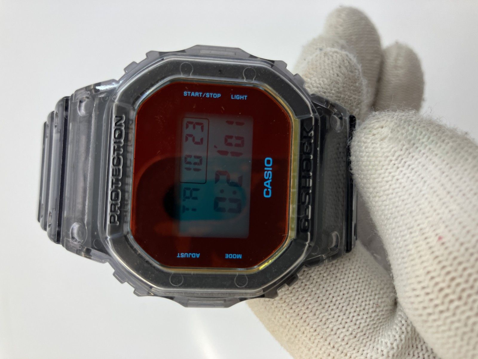 CASIO G-SHOCK DW-5600TLS-8JF 透明グレー 限定モデル デジタル 腕時計 