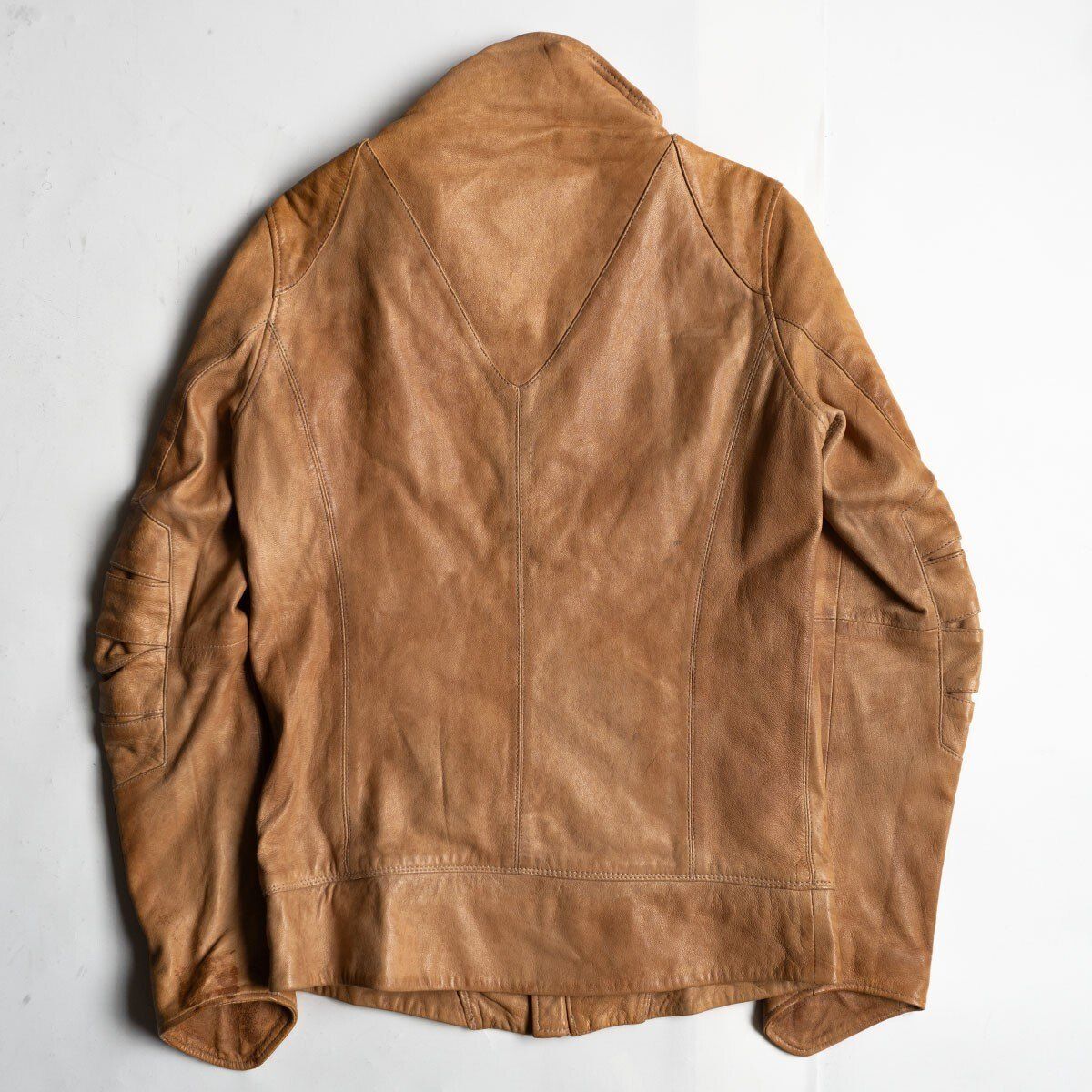 【YASUYUKI-ISHII】シープスキン ライダース ジャケット〔Lサイズ〕 希少】YASUYUKI ISHII【シープスキン ライダースジャケット】46 レザー