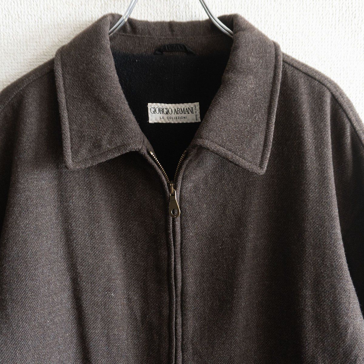 90S/アーカイブ】GIORGIO ARMANI【ウール ジップ ジャケット】46