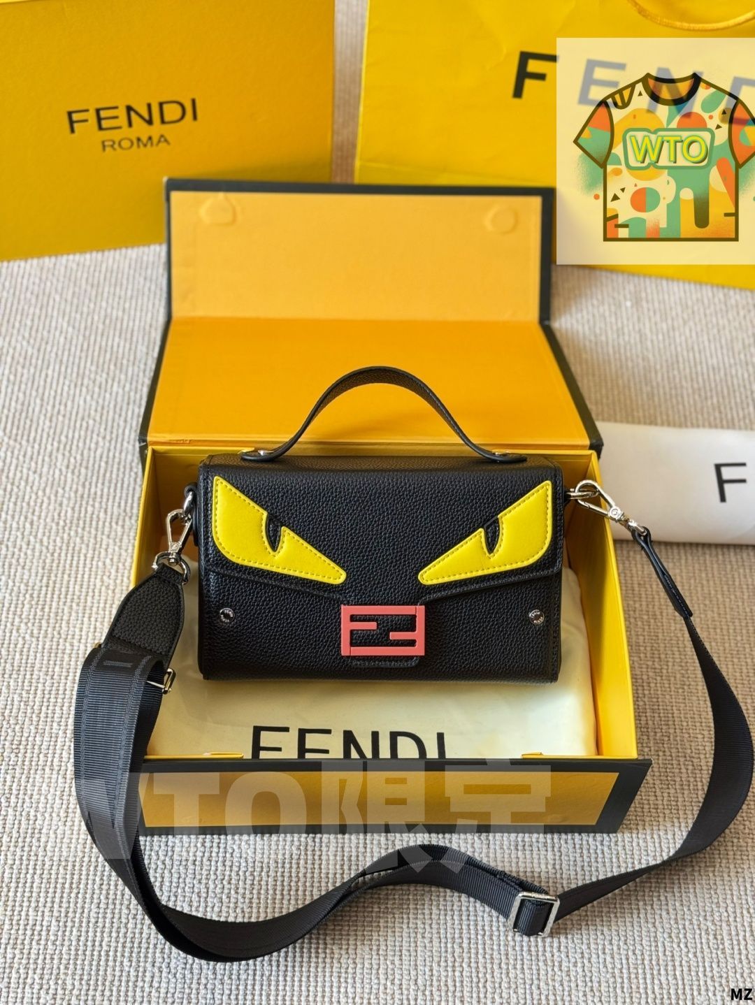今日特価】Fendi Fendi Eyes Monster Square Bag - フェンディ
