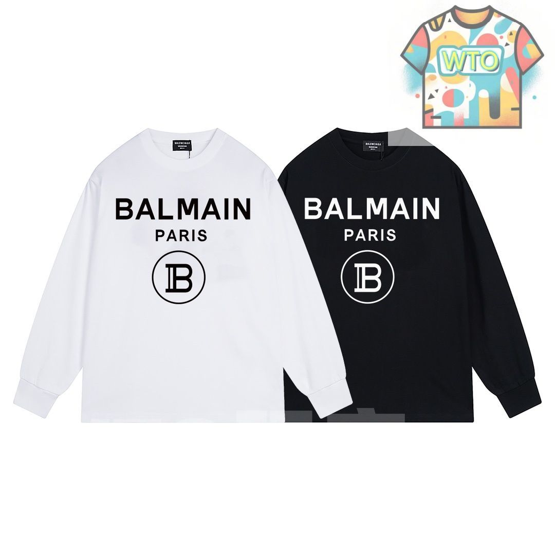 本日限定特価】Balenciaga ロゴプリント ロングスリーブTシャツ [本日
