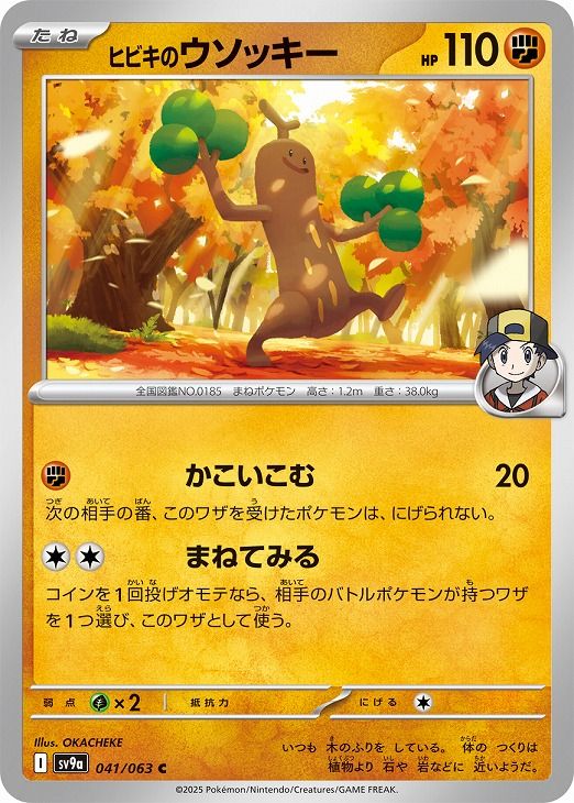 中古】 ポケモンカードゲーム ヒビキのウソッキー SV9A SV9A 041/063 C