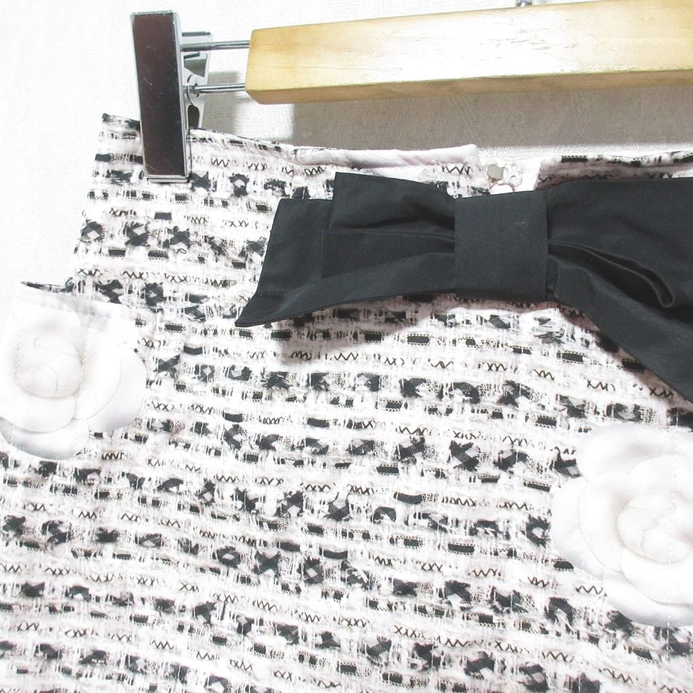 未使用 M'S GRACY エムズグレイシー カメリア転写ツイードプリント