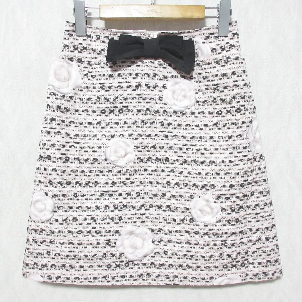 未使用 M'S GRACY エムズグレイシー カメリア転写ツイードプリント