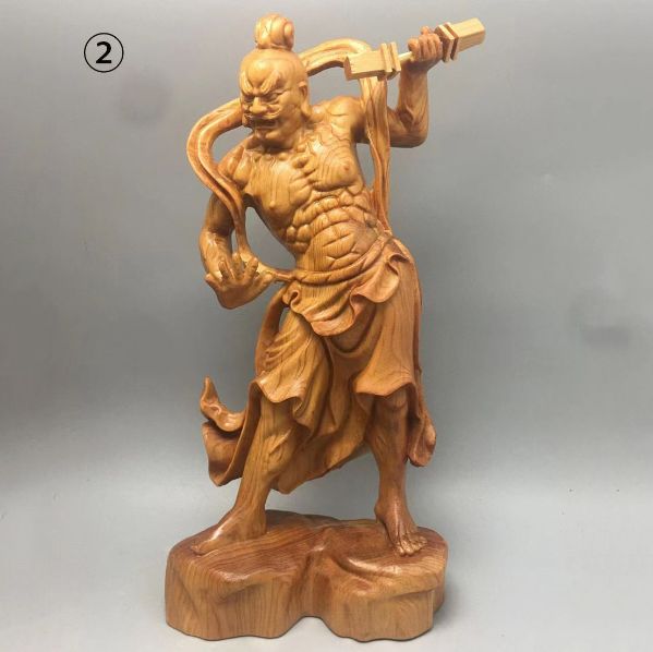 総ケヤキ材　仏教工芸品　木彫仏像　最高級品　仏師手仕上げ品　大元帥明王立像 楽天市場】木彫仏像 仏教美術 精密細工 金剛力士像 仏師手仕上げ品 2種