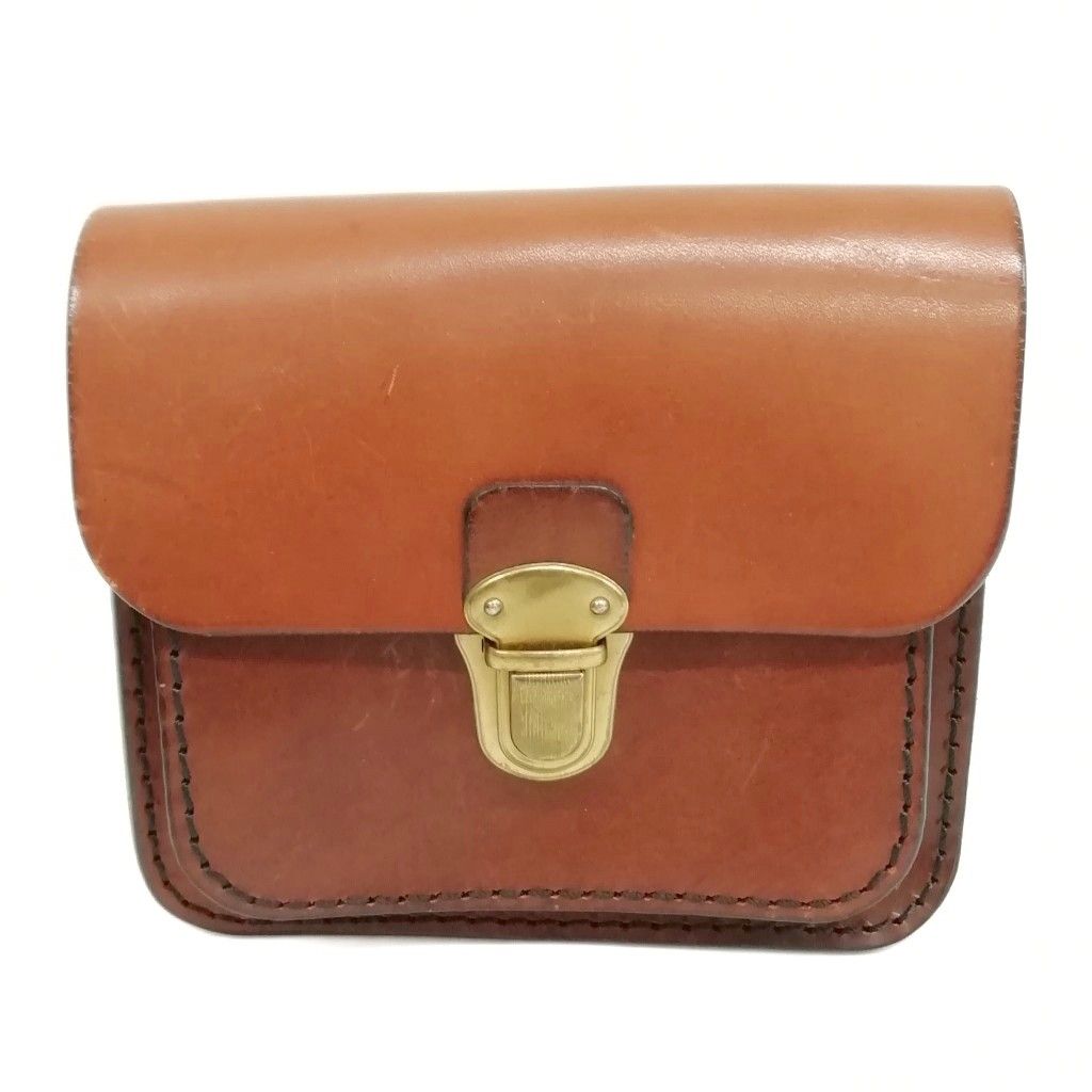 前ポケット付ベルトポーチ・横型 分厚い革でカッチリと作ったメンズ向けのベルトポーチ / 革鞄のHERZ