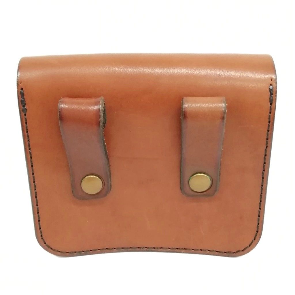 ヘルツ HERZ ハードレザー 前ポケット付 ベルトポーチ 横型 XL