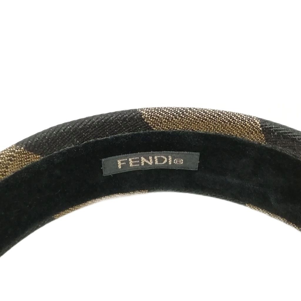 フェンディ FENDI ヴィンテージ ぺカン カチューシャ ヘアアクセサリー