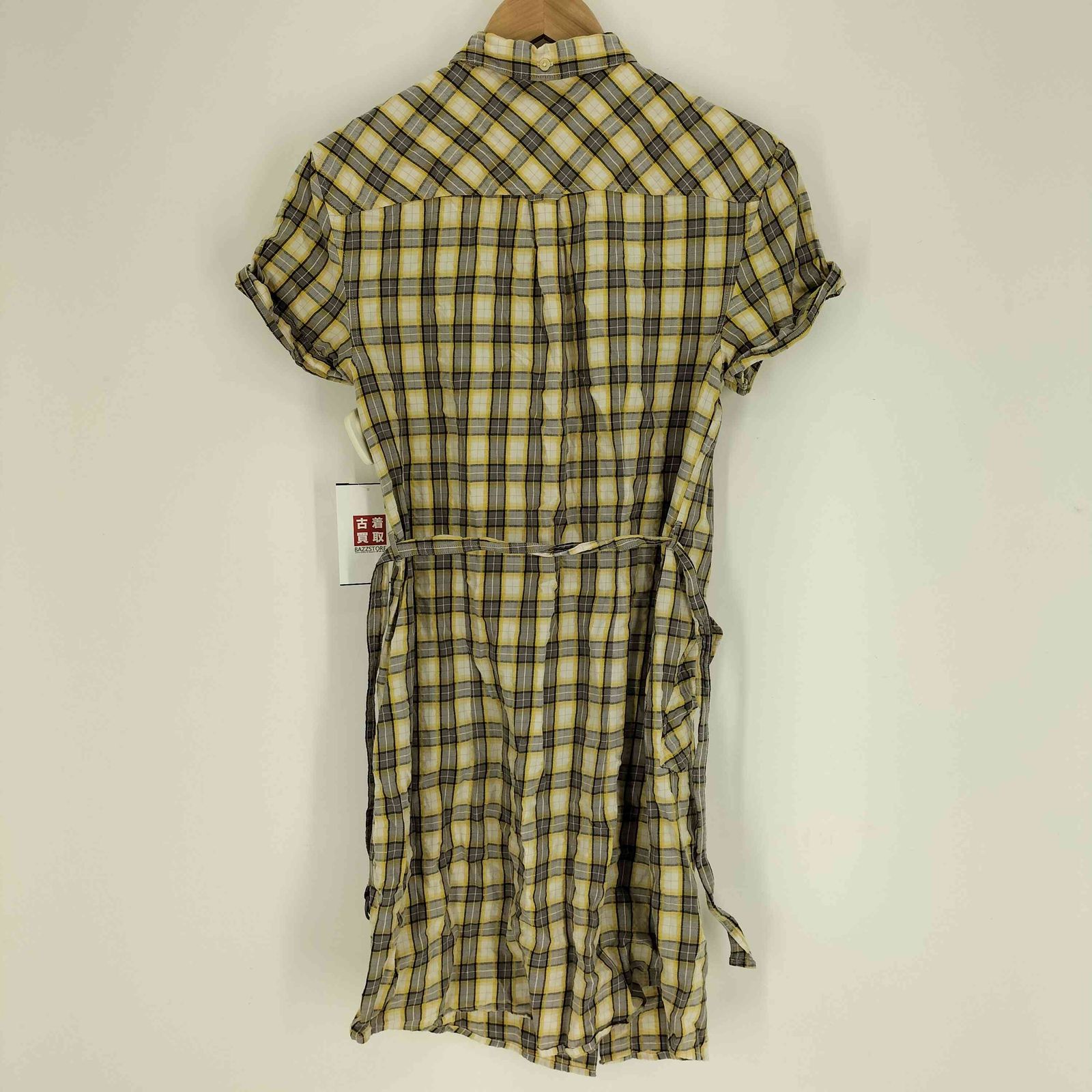 FRED PERRY フレッドペリー 格子柄　チェック　ワンピース　半袖　ロゴ Monochrome Check Shirt Dress(10 100：WHITE): | FRED PERRY JAPAN