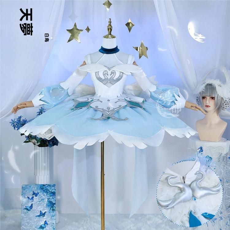 ♥ 霧都アニメ 王者栄耀 小喬 天鵝の夢 コスプレ衣装 meilu 51209