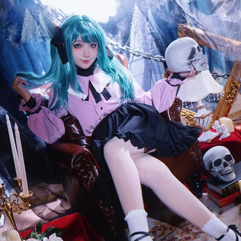初音ミク ゲーム コス 吸血鬼 未来 コスプレ 服装 全身 アニメ 女性用 ワンピース meilu 51209