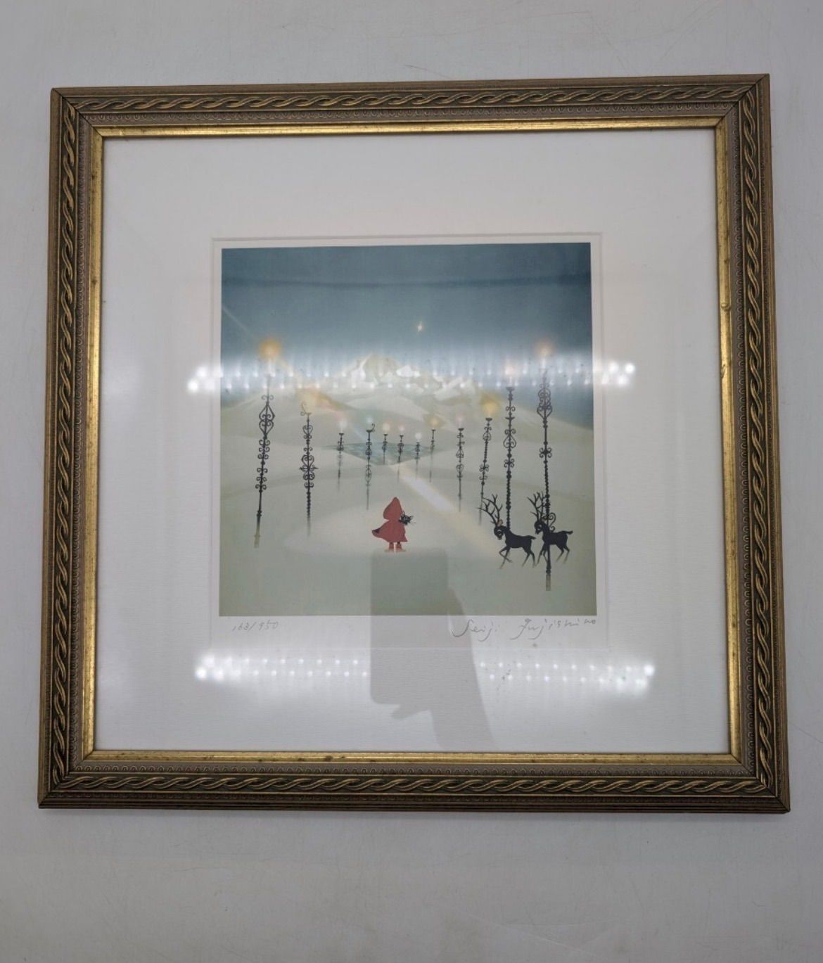 モ*ク様 真作■藤城清治 四季のメルヘン 冬 星空のともしび■版画 絵画 レフグ モ*ク様 真作□藤城清治 四季のメルヘン 冬 星空のともしび□版画 絵画