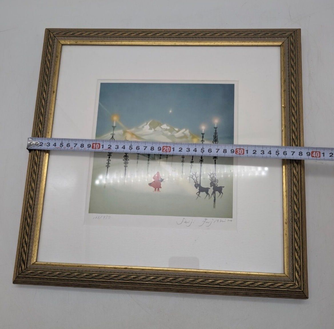 モ*ク様 真作■藤城清治 四季のメルヘン 冬 星空のともしび■版画 絵画 レフグ 真作□藤城清治 四季のメルヘン 冬 星空のともしび□版画 絵画