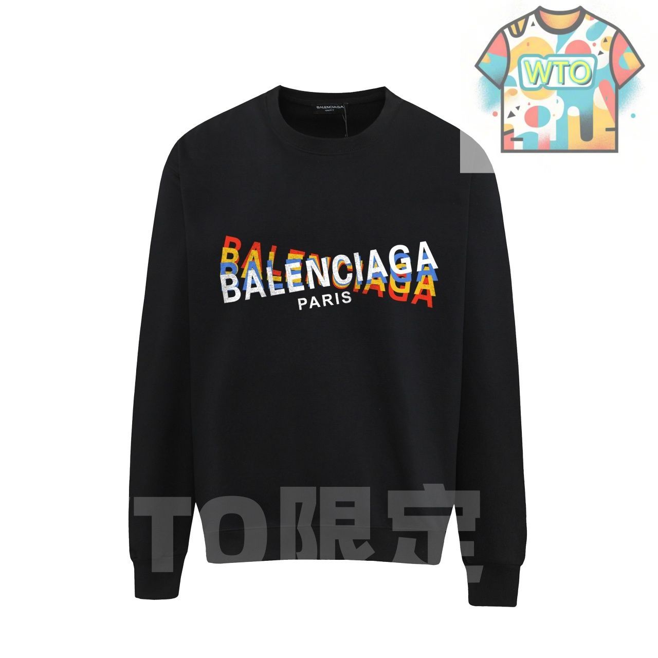 Balenciaga パリセーガ プリントクルーネックスウェットシャツ [本日
