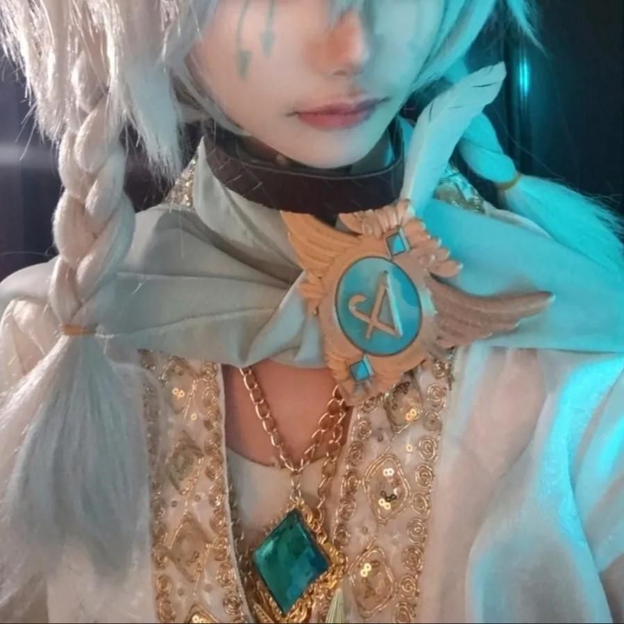 ♥ Identity V 予言者 白 真理の下 コスプレ衣装 フルセット meilu 51209