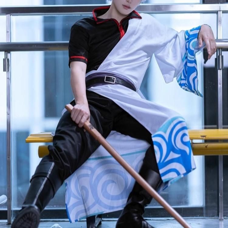 ゲーム 銀魂 坂田銀時 神楽 コスプレ 和服 セット 男性用 meilu 51210