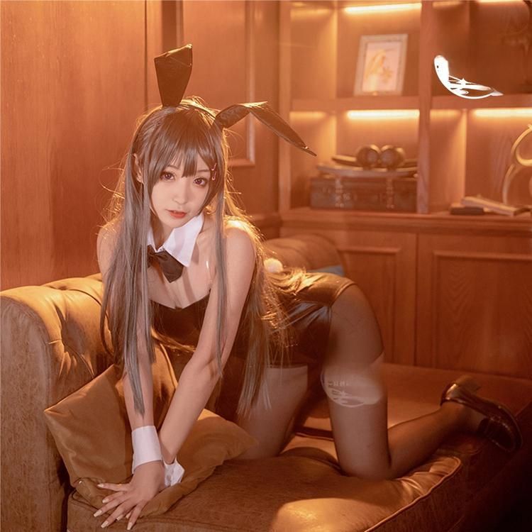霧都アニメ 青春ブタ野郎 桜島麻衣 COS衣装 セクシーバニー レザー セット meilu 51209