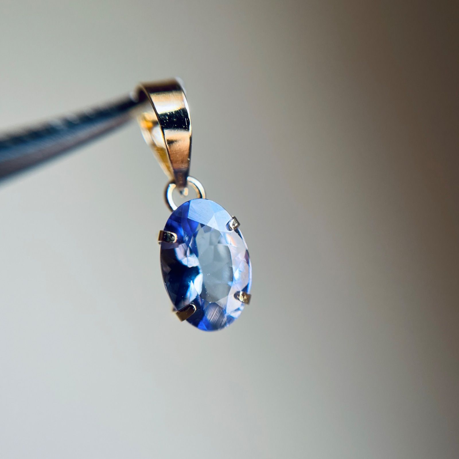 K18　タンザナイト　天然石　イエローゴールド K18 タンザナイト 天然石 イエローゴールド