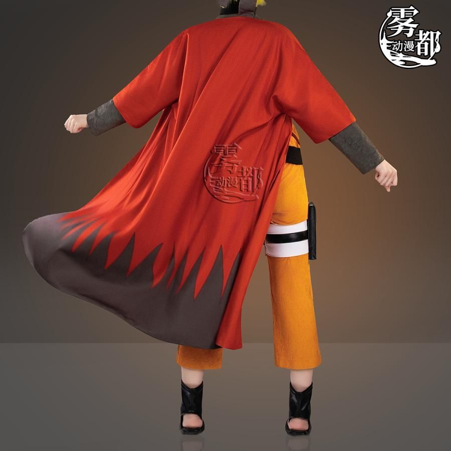 霧都 ウードゥ NARUTO 疾風伝 うずまきナルト 仙人モード コスプレ衣装 マント meilu 51209