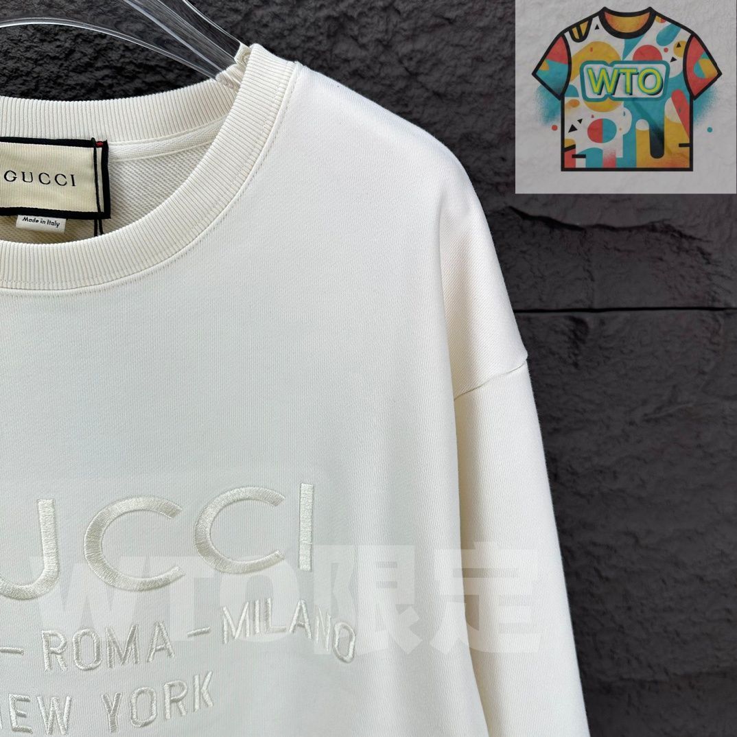 GUCCI ロゴ刺繍 クルーネックスウェット [本日特価|新品未使用品