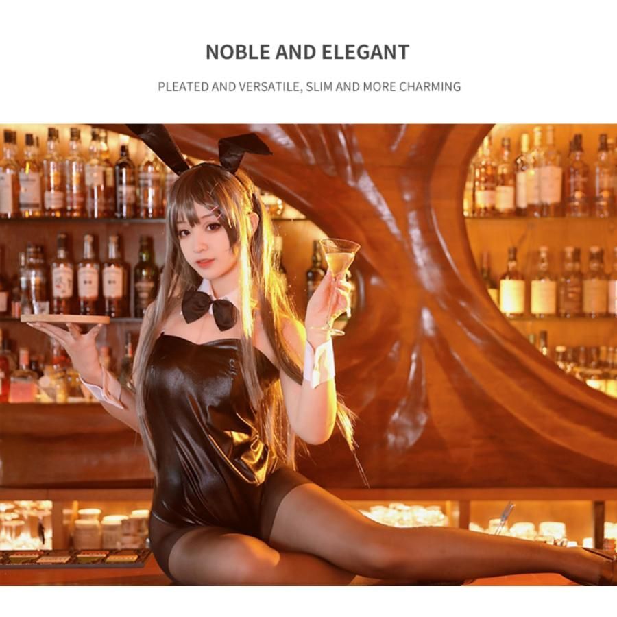 霧都アニメ 青春ブタ野郎 桜島麻衣 COS衣装 セクシーバニー レザー セット meilu 51209