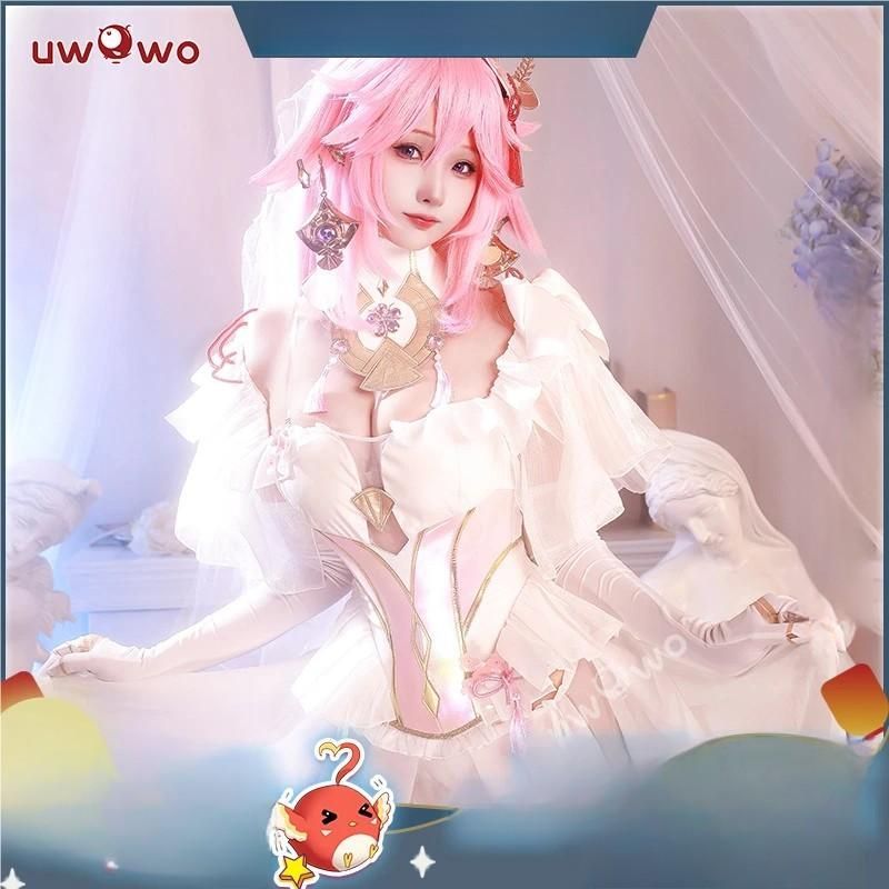 ♥ 悠窩窩 原神 八重神子 花嫁 コスプレ 衣装 meilu 51209