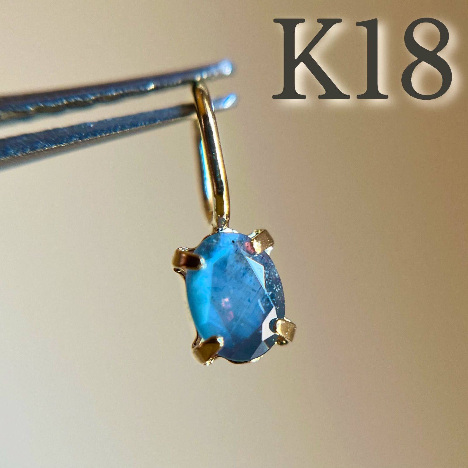 【破格】 K18 18金 天然石 アレキサンドライト ペンダントトップ チャーム K18 天然石アレキサンドライトoval希少 レア ペンダントトップ