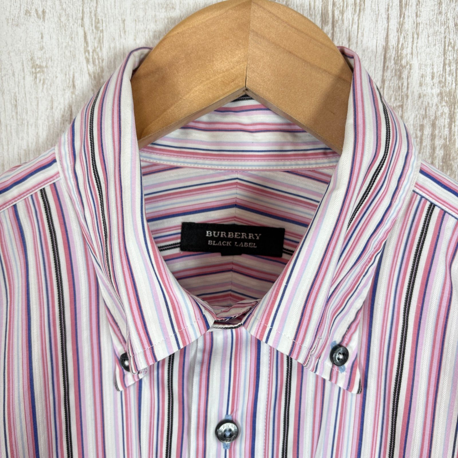 バーバリーブラックレーベル ピンク モノグラム シャツ 2 総柄