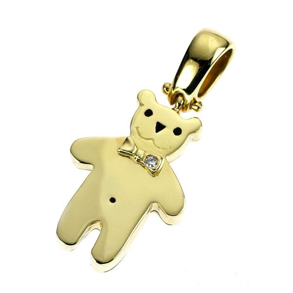 K18YG ダイヤモンド ペンダントトップ 0.01ct くま アニマル - メルカリ