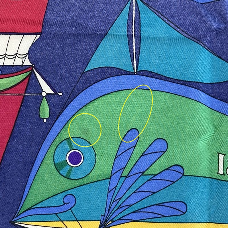 エルメス HERMES スカーフ カレ90 LES FOLIES DU CIEL 大空の狂気