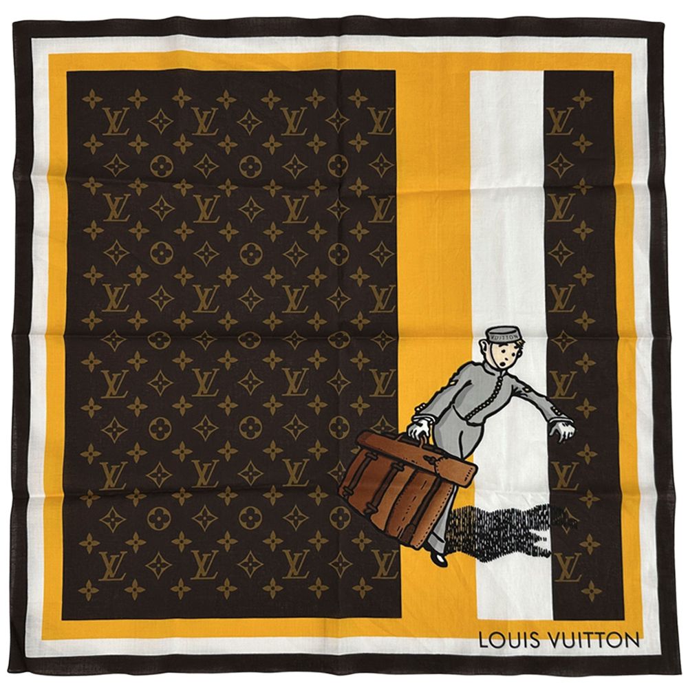 LOUIS VUITTON ☆レア廃盤品☆スカーフ、ハンカチセット☆極美品 ルイ・ヴィトン LOUIS VUITTON スカーフ ハンカチ グルーム ベルボーイ
