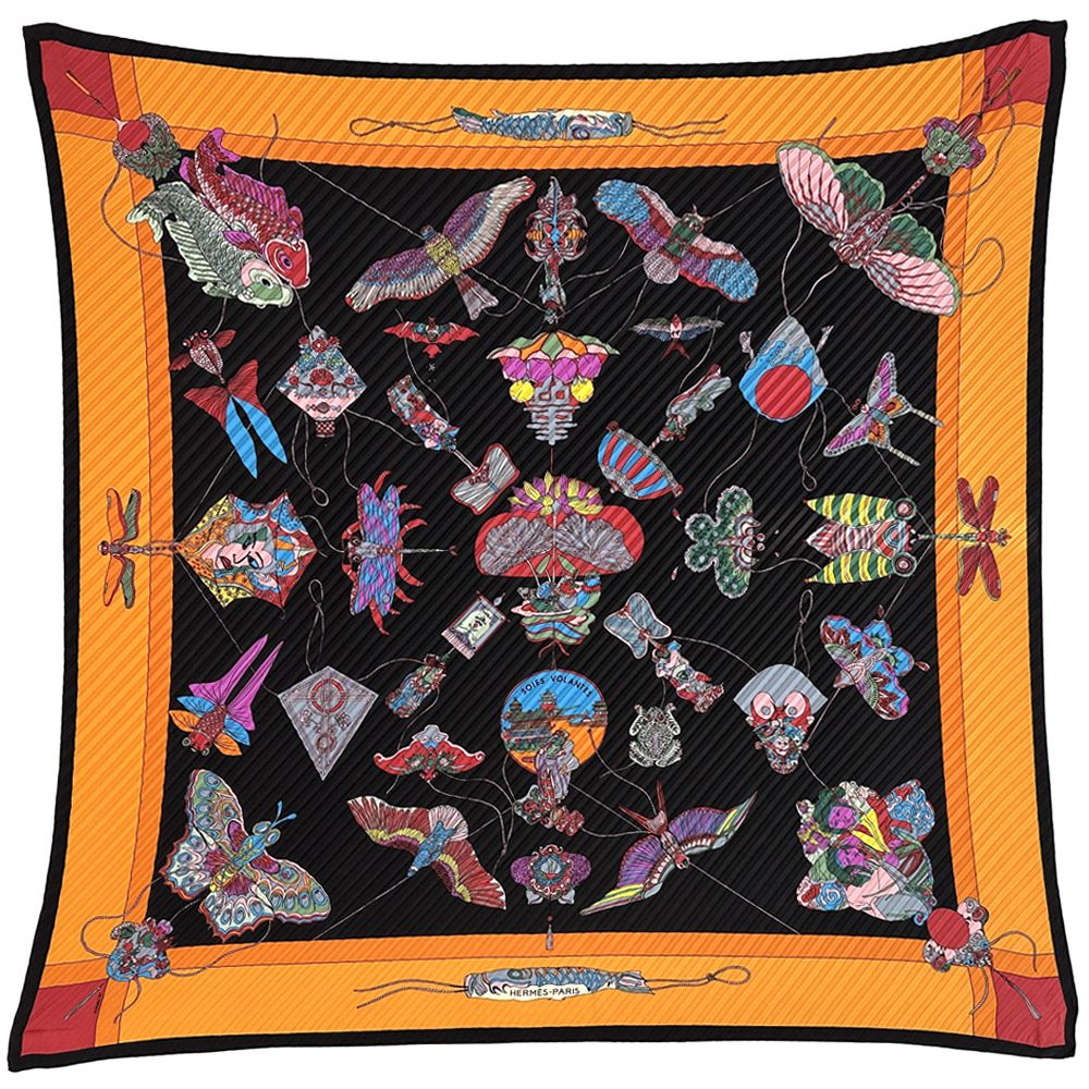 HERMES プリーツスカーフ 黒・多色 HERMES プリーツスカーフ 黒・多色 HERMES プリーツスカーフ マルチ