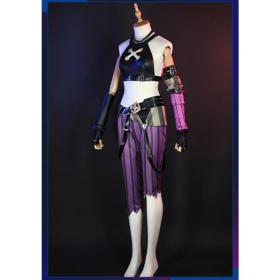 高品質 League of Legends ジンクス コスプレ衣装 フルセット meilu 51205