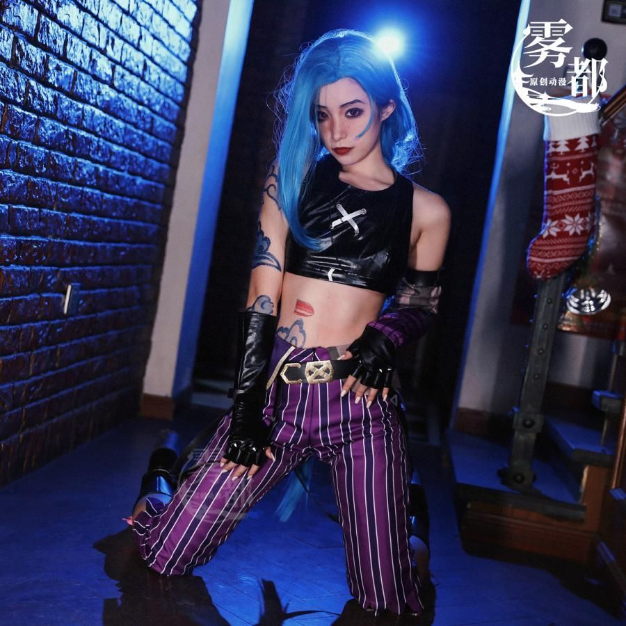 霧都 ウードゥ リーグ オブ レジェンド ジンクス コスプレ衣装 女性用 フルセット meilu 51209