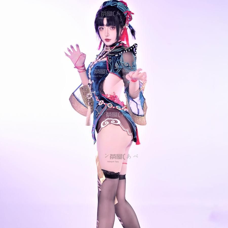 初獣猫 永劫無間 玉玲瓏 小キョンシー 墨行衣 コスプレ衣装 女性用 刺繍 meilu 51209