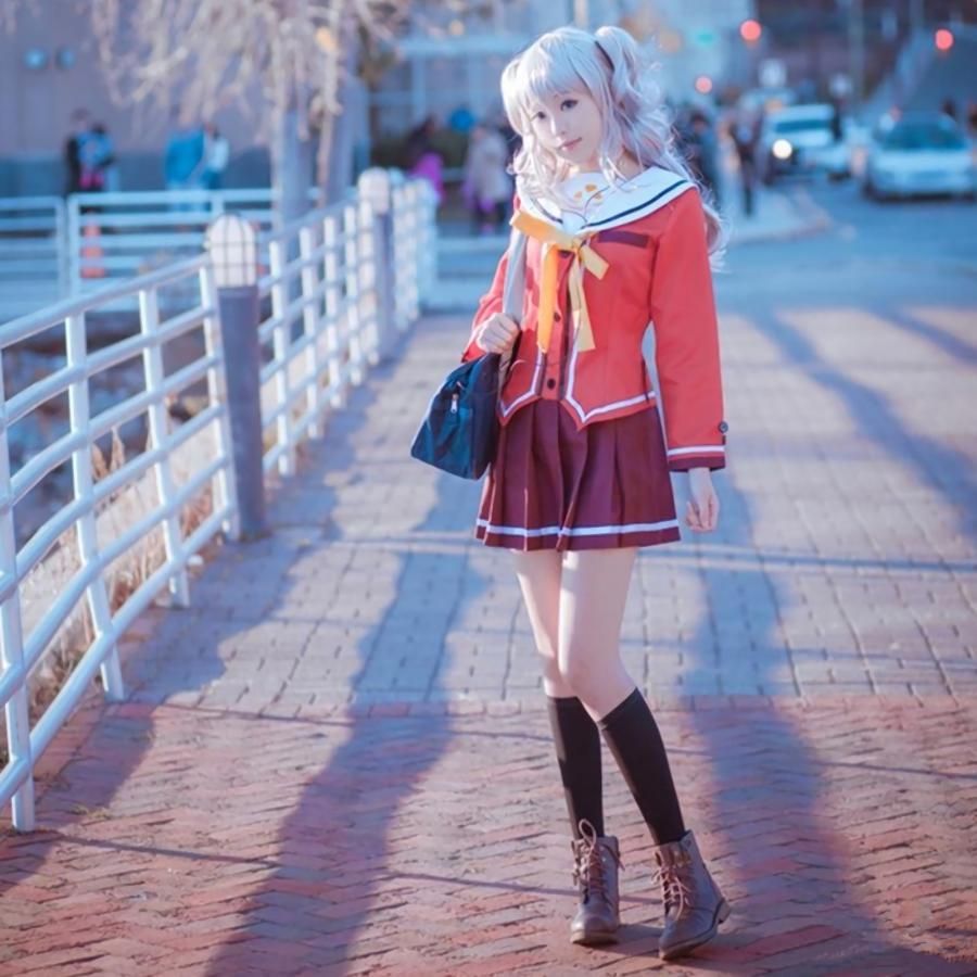 Charlotte 友利奈緒 コスプレ服 西森柚咲 美砂 校服 制服 コスプレ 服装 meilu 51209