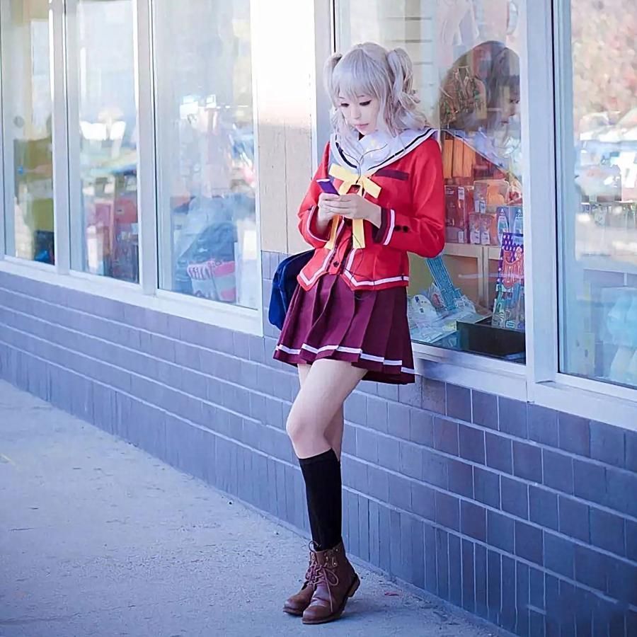 Charlotte 友利奈緒 コスプレ服 西森柚咲 美砂 校服 制服 コスプレ 服装 meilu 51210