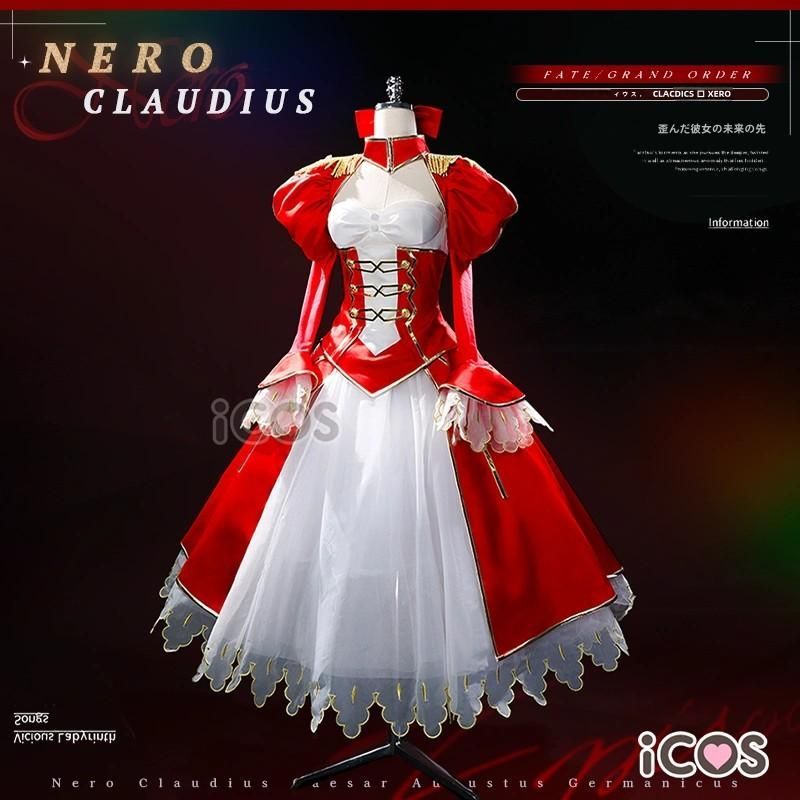 ICOS Fate Grand Order ネロ クラウディウス 初期 赤い戦衣 コスプレ衣装 meilu 51204