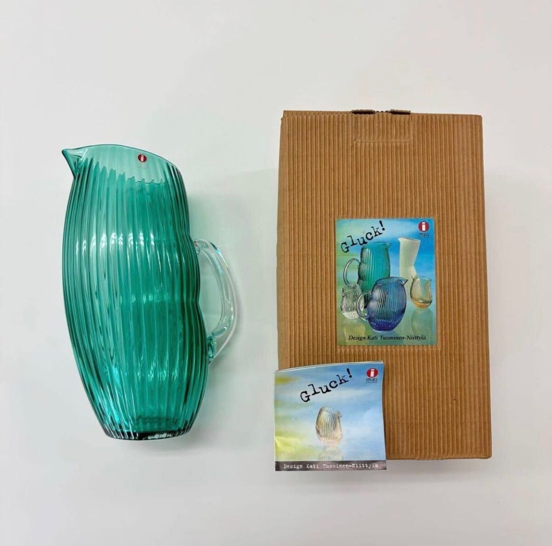 ☆☆希少☆☆ 保管品  イッタラ Gluck 水差し ピッチャー KATI TUOMINEN NITTYLA GLUCK! カラー GREEN サイズ 全長 24.7cm 位 705
