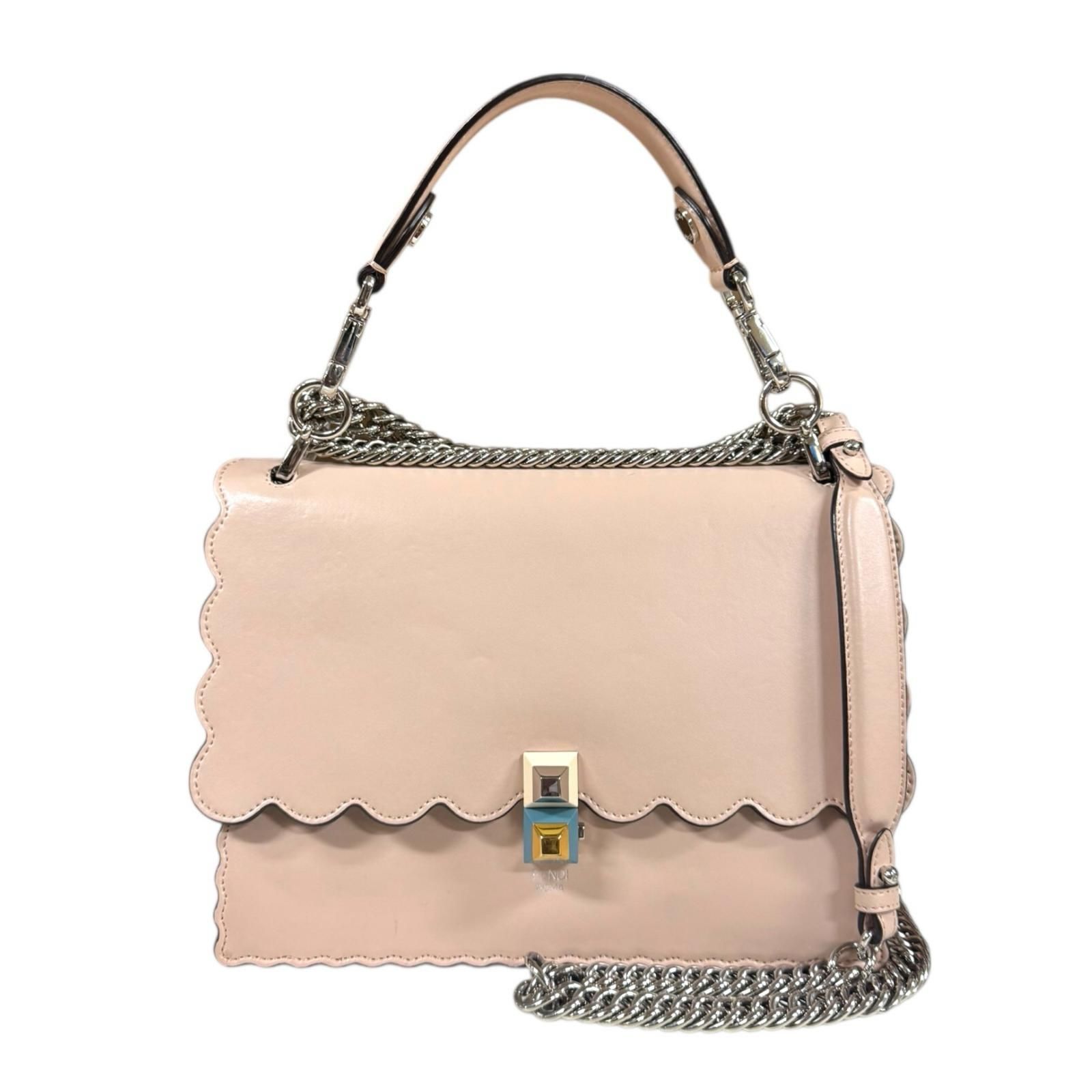 Fendi バック フェンディ キャナイ ショルダーバッグ レザー 8BT283 ピンク