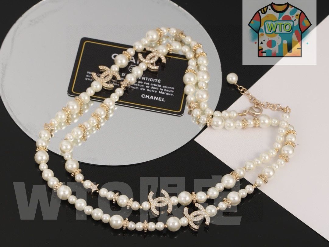 今日特価】Chanel シャネル ダブル C パールネックレス 最新デザイン