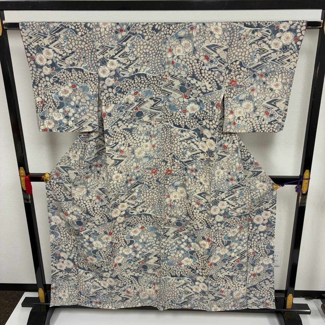 小紋 辻ヶ花 縮緬 素敵な染め 正絹 着物 MK-1316 - メルカリ