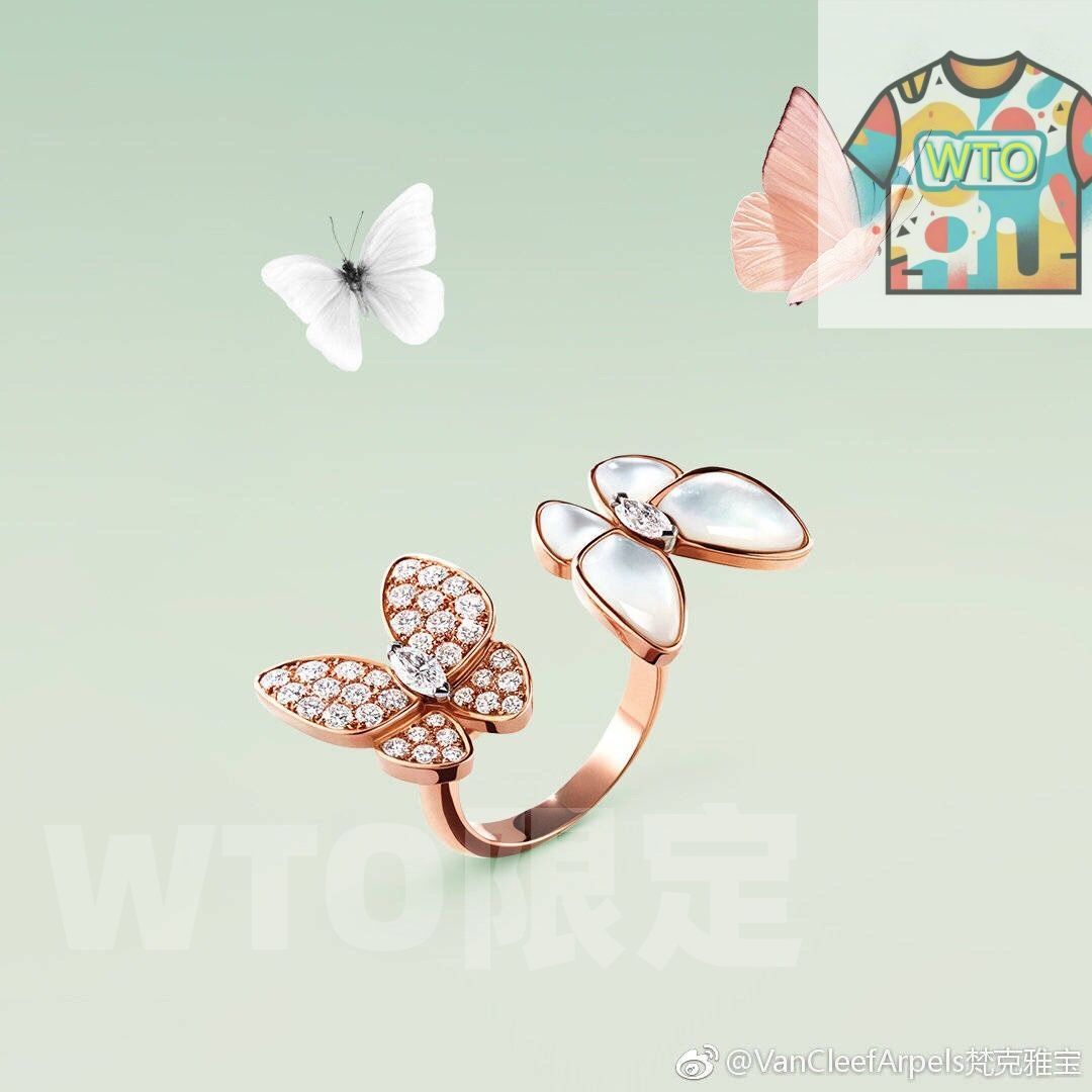 Van Cleef & Arpels] バタフライ オープンリング - ツー バタフライ