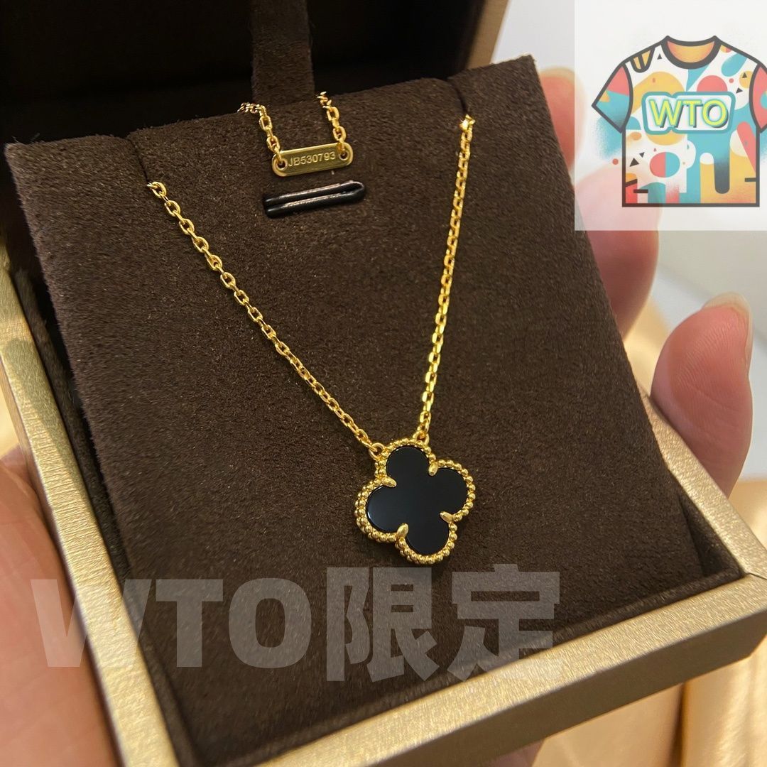 ヴィンテージ アルハンブラ ペンダント、オニキス、ヴァン クリーフ