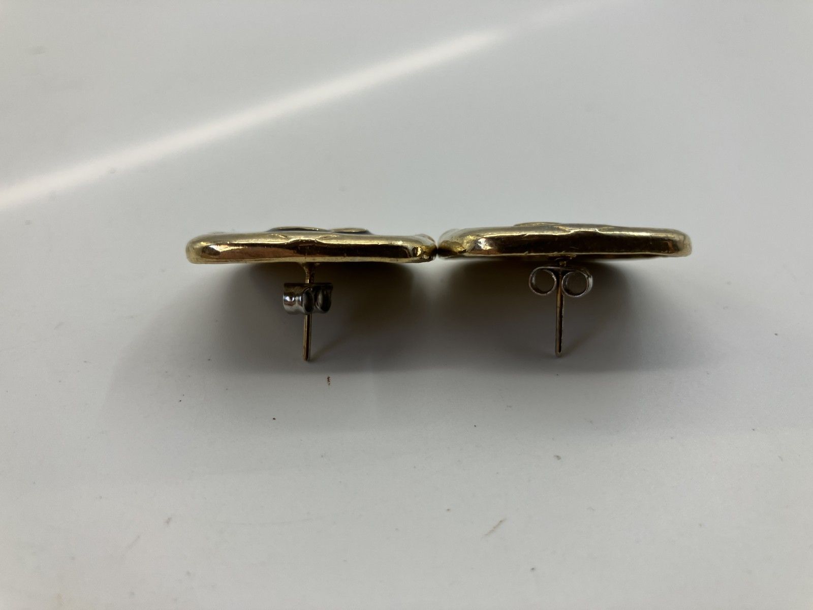 CHANEL シャネル ココマーク スクエア ピアス 2.7×2.7cm ゴールド