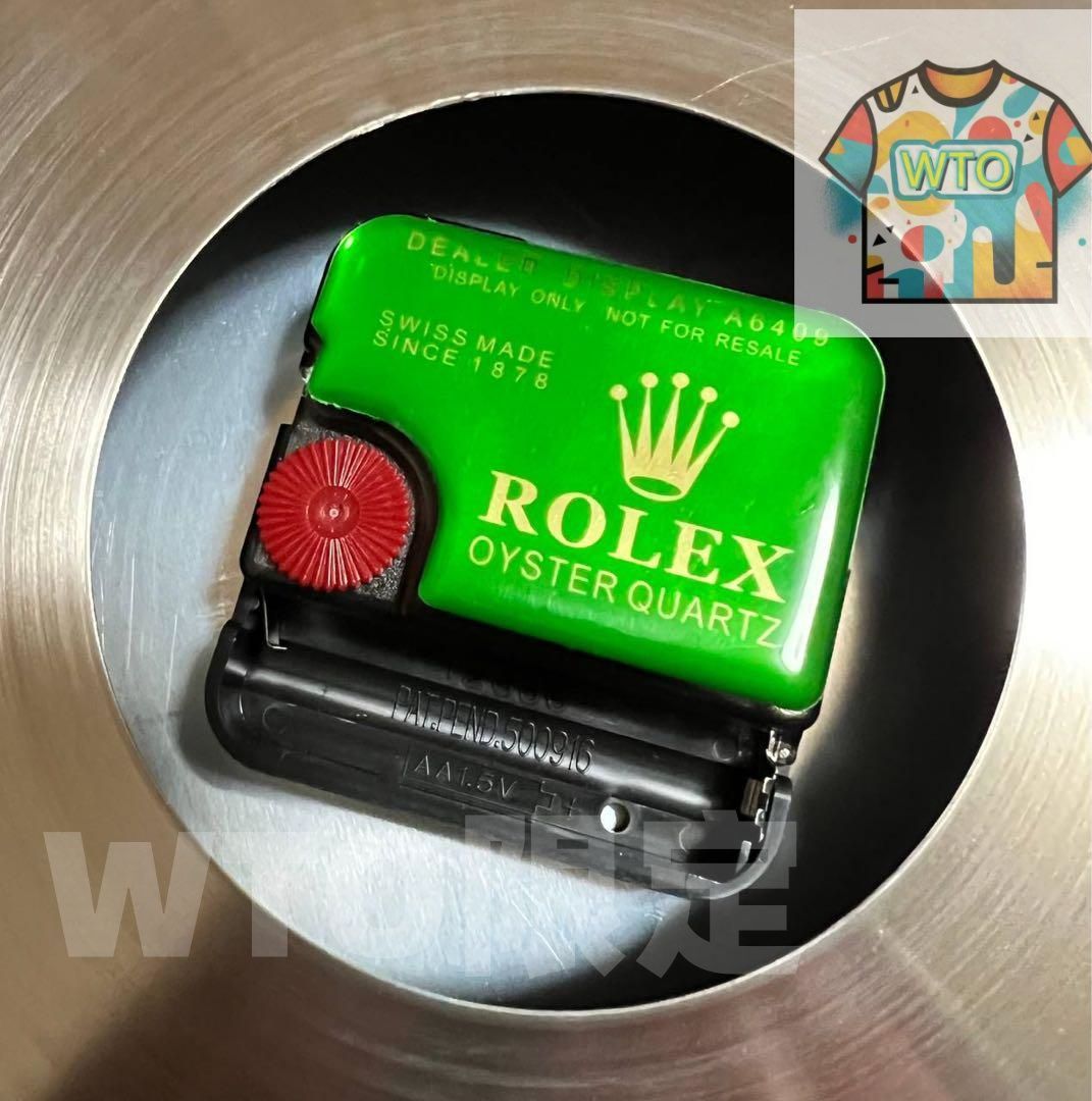 リプロダクト品　新品未使用 希少品 rolex掛け時計 グリーンサブシルバー リプロダクト品 ROLEX希少品 ロレックス 金 緑 デイトナ 掛け時計-WTO